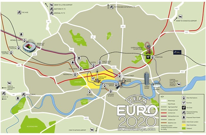 Spielort London - stadtplan