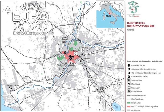 Spielort Rom - stadtplan